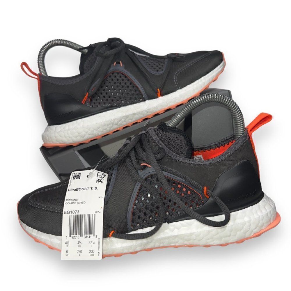 Adidas‎ Ultraboost x Stella McCartney T.S. 'Black Solar Orange' EG1073 Women's 6